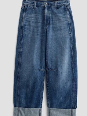 AG Jeans denim Mercer Cuffed High-Rise Barrel, color Nouveau womens size 31